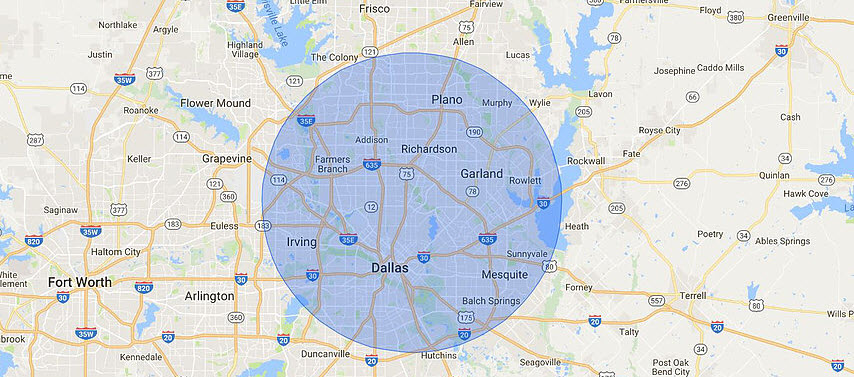 Dallas, TX Towing Service Area